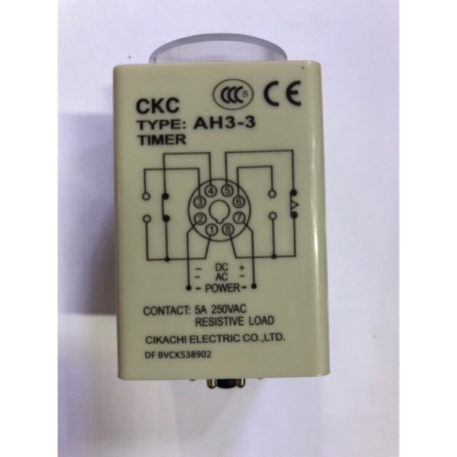 [VM] - Rơle (relay) trễ thời gian 60s CKC AH3-3 (không kèm đế).
