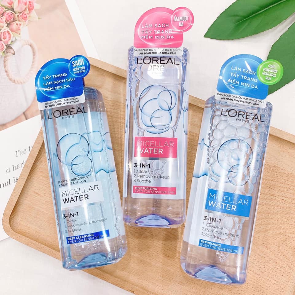 Nước tẩy trang Loreal, nước tẩy trang L'Oreal Paris 3-in-1 Micellar Water 400ml | BigBuy360 - bigbuy360.vn