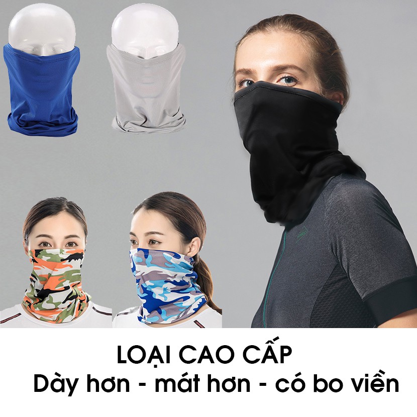 Khăn đa năng dày vừa cao cấp khăn phượt một màu rằn ri