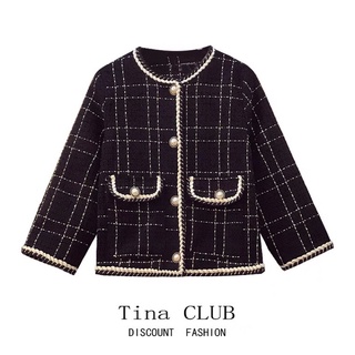 Áo khoác dạ tweed khuy ngọc, khoác dạ nữ hàng quảng châu có video ảnh thật
