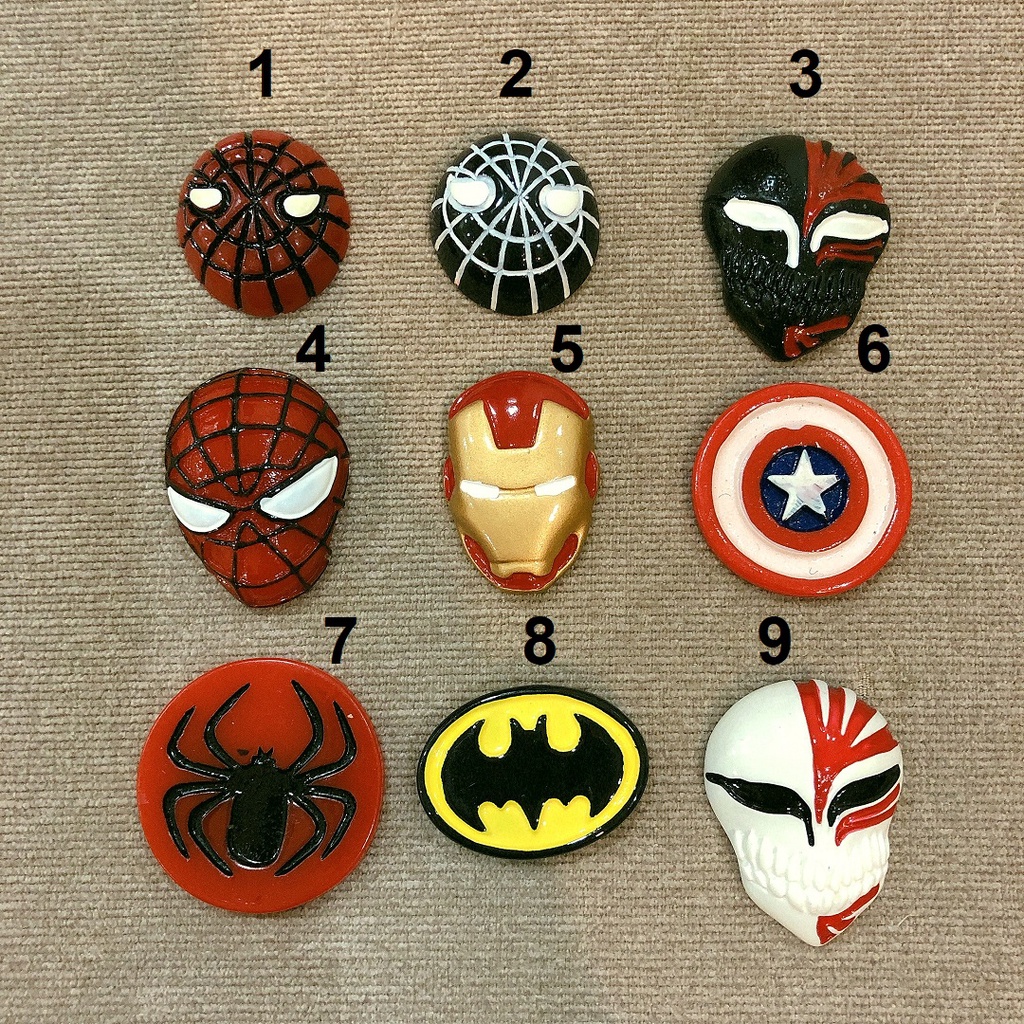 STICKER/JIBITZ/ CHARM SIÊU NHÂN TRANG TRÍ DÉP SỤC
