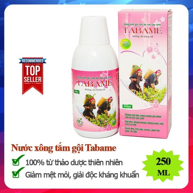 (ĐƯỢC CHỌN 1 QUÀ TẶNG) CHAI NƯỚC XÔNG TẮM THẢO DƯỢC CHO MẸ 250ML - TABAME / JUSTLADY (Phân phối bởi Cty Được Anh Minh)