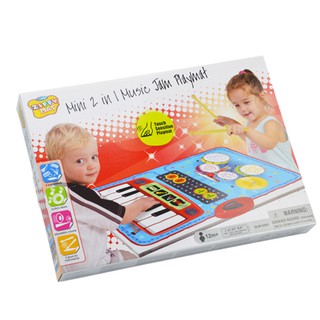 Thảm Chơi Nhạc ZIPPY MAT Hình Nhạc Cụ 2 IN 1 PIANO & Trống MINI kích thước 70cm*45cm