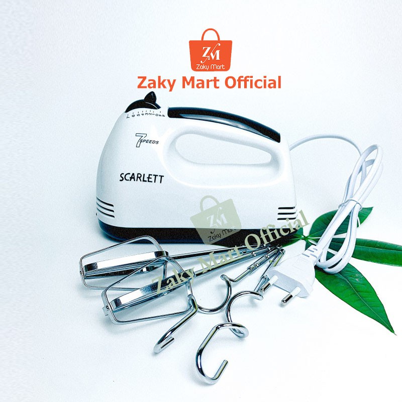 Máy Đánh Trứng Cầm Tay 7 Cấp Độ Công Suất 180W Đánh Kem Trộn Bột Cao Cấp - MDT001 - Zaky Mart Official