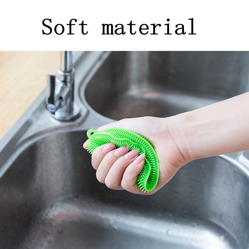 1 Miếng Rửa Chén Silicone Dày Đa Năng