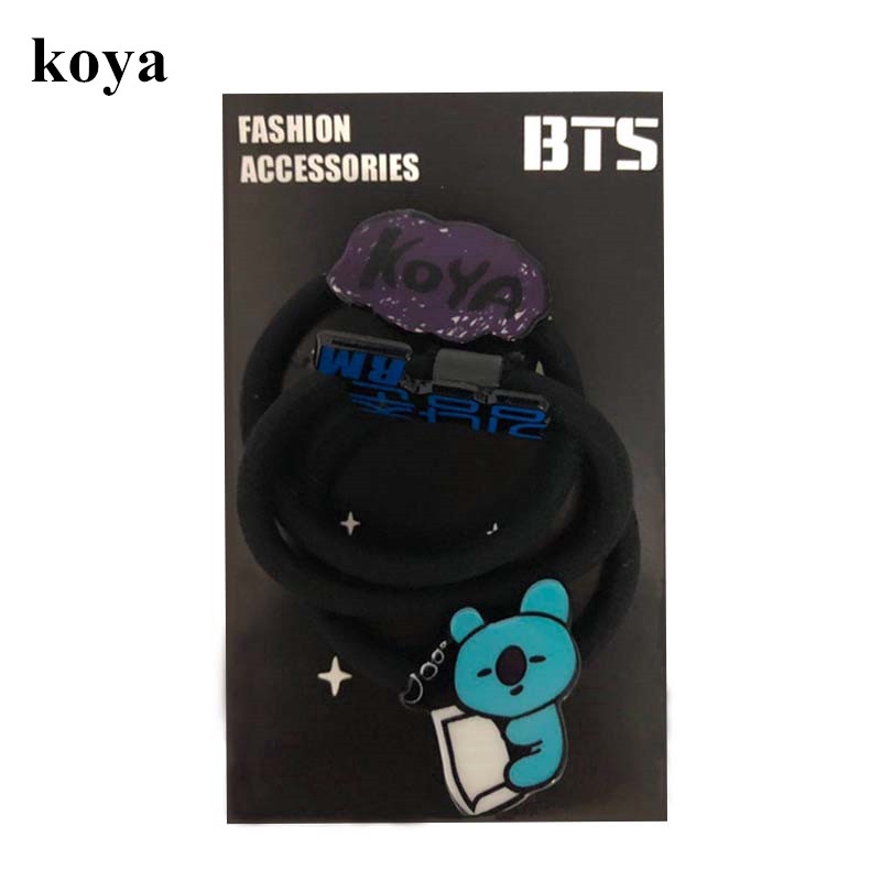 KPOP BTS BT21 Headband Hair Band Toys MANG TATA hair ring high elastic simple hair rope headband