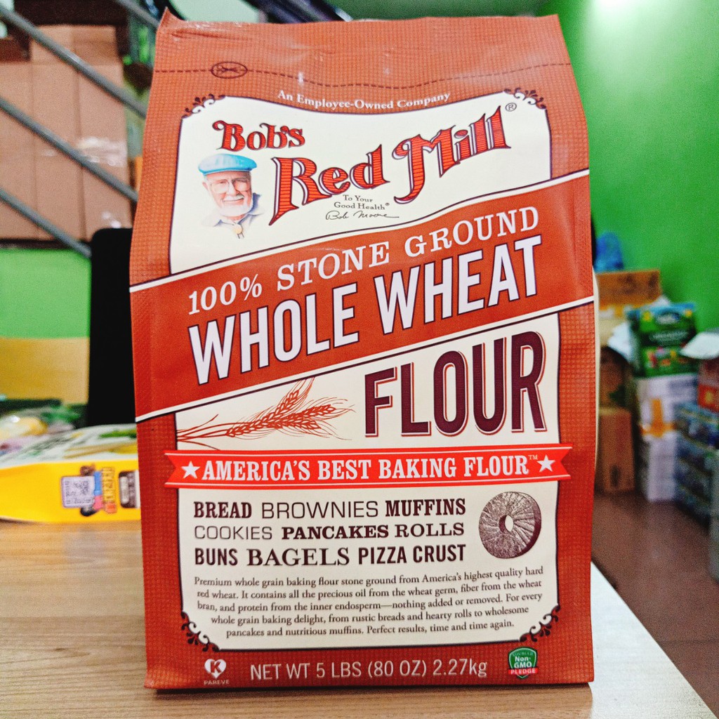 [Mã GROSALE1 giảm 8% đơn 500K] Bột mỳ nguyên cám Bob Red Mill 2,27kg non GMO