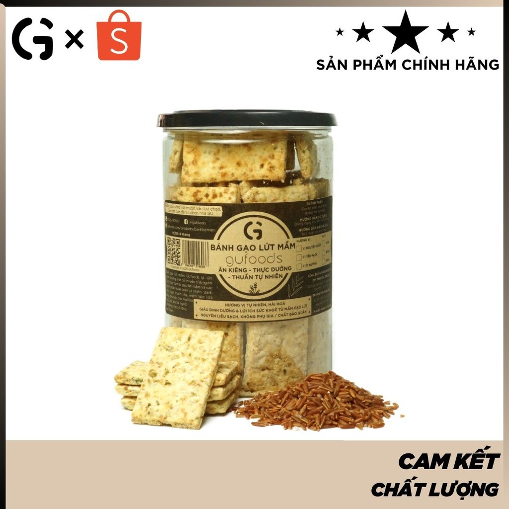 Bánh gạo lứt mầm GUfoods - Ăn kiêng, Thực dưỡng, Thuần tự nhiên
