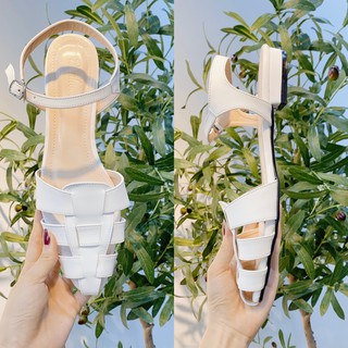 giày sandal nữ chiến binh đế bệt,cài quai hở gót,sandal đế bệt đẹp mẫu mới hè 2021