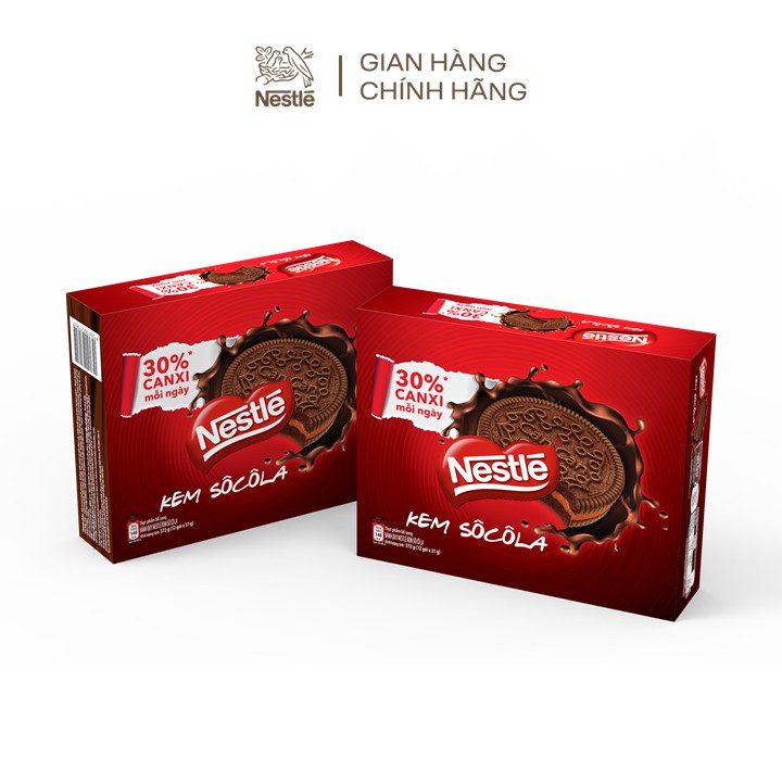 [Mã GRO1NES161 -8% ĐH 150K] Combo 2 hộp bánh quy Nestlé vị kem socola 12 gói x 31g