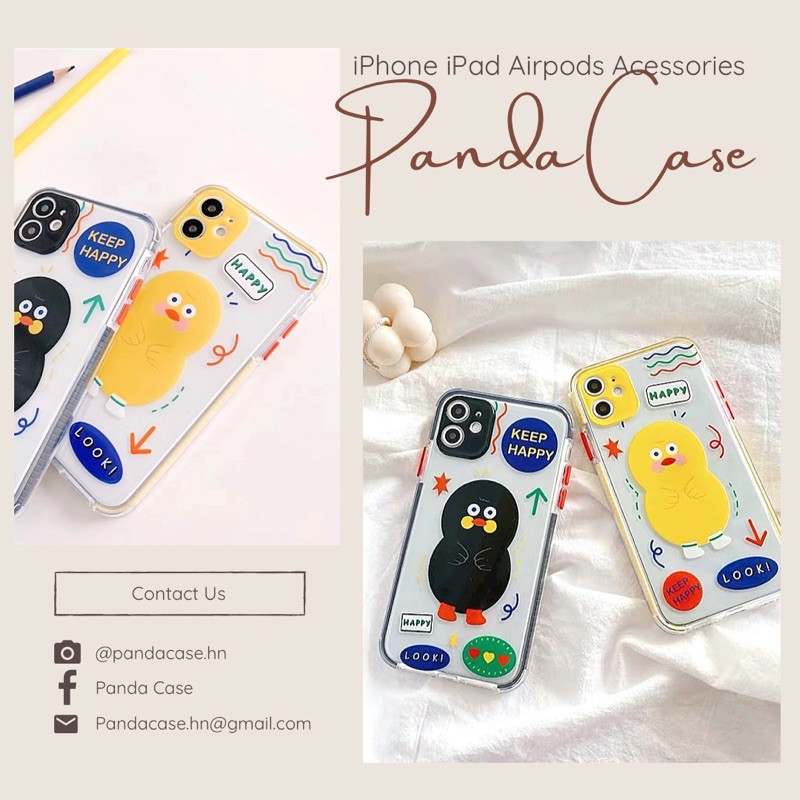 𝐂𝐨́ 𝐬𝐚̆̃𝐧 𝐜𝐡𝐨 𝐢𝐏𝐡𝐨𝐧𝐞 𝟏𝟐  Ốp lưng cho iphone - Ốp hình vịt đen vàng cho ip7p đến 12promax