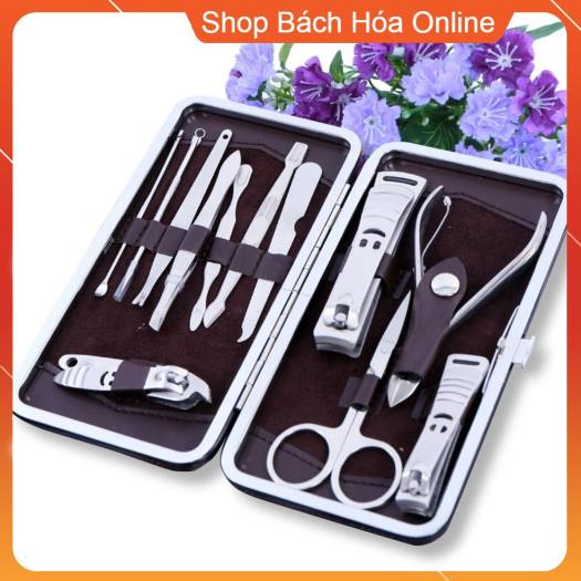 BỘ KÌM DA CẮT MÓNG 12 MÓN HÀNG ĐẸP I HỘP ĐỰNG CAO CẤP