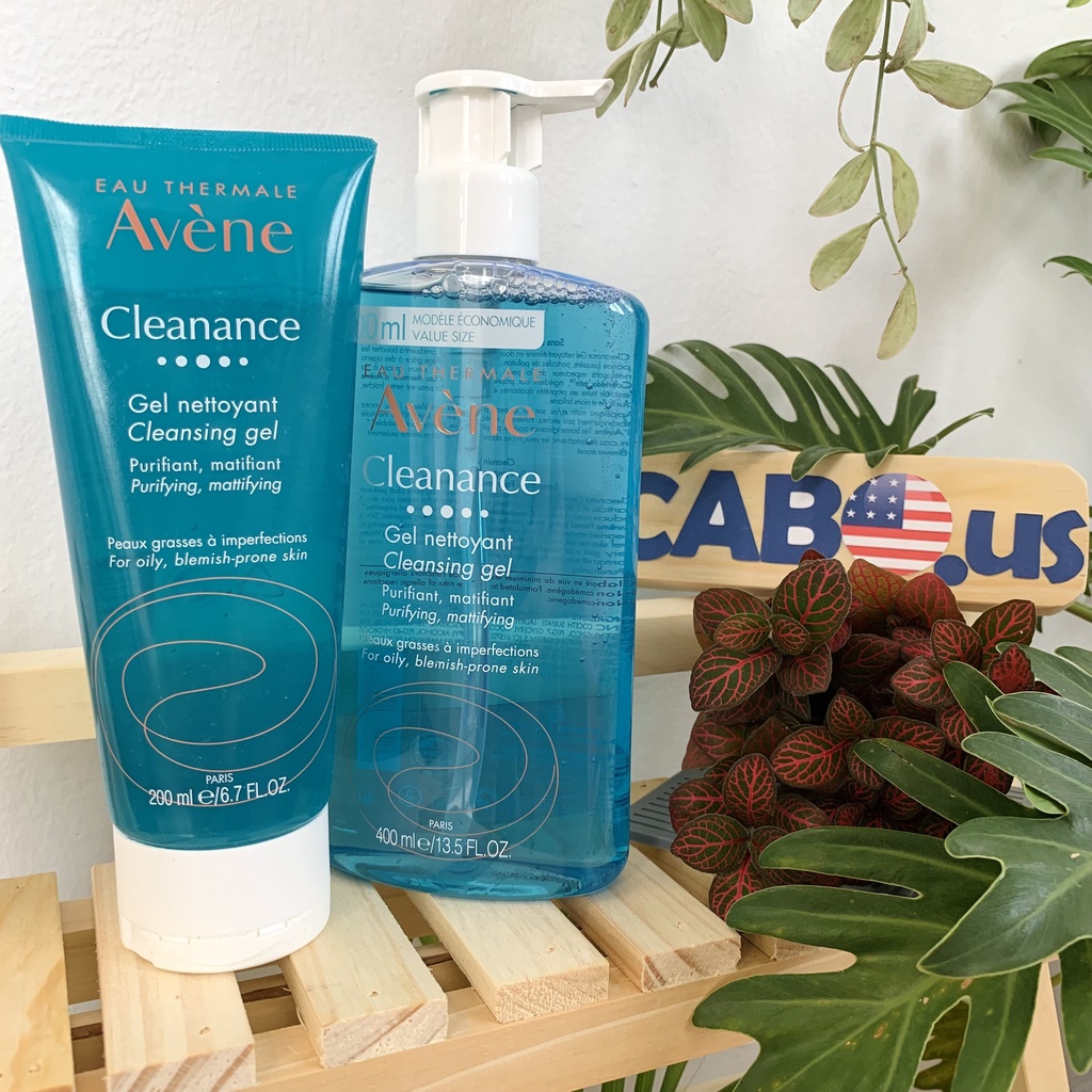 Sữa Rửa Mặt Avene Cleanance Cleansing Gel 400ml CABOUS025 dành cho da dầu mụn, nhạy cảm các size