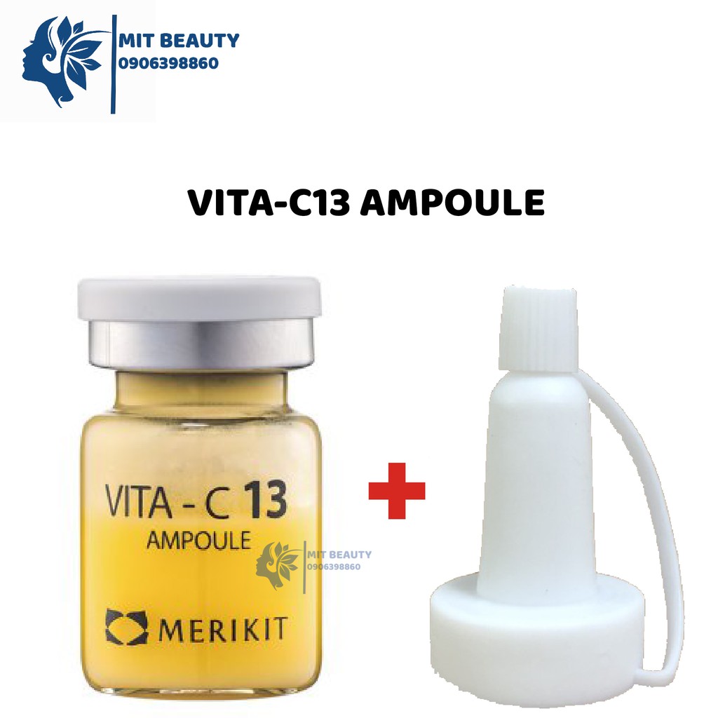 lẻ 1 lọ Tinh Chất VITA-C 13 Ampoule MERIKIT tinh chất cô đặc tinh khiết Trắng Da Hàn Quốc hộp 10 lọ