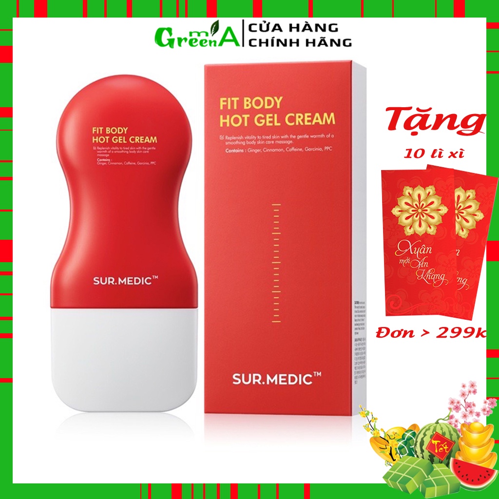 Thanh Lăn Massage Tan Mỡ SURMEDIC Săn Cơ Định Hình Body SUR.MEDIC+ Fit Body Hot Gel Cream 100ml [NHẬP KHẨU CHÍNH HÃNG]