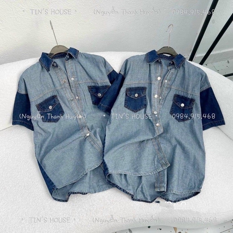 Áo Sơmi JeanDáng dài Phủ Mông Cực Xinh
