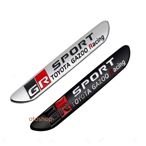 Tem chữ logo TOYOTA GAZOO RACING dán trang trí xe ô tô