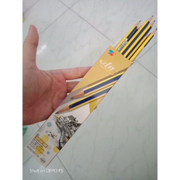 Bút chì gỗ thiên long có tẩy 2B bền đẹp hộp 10 cây
