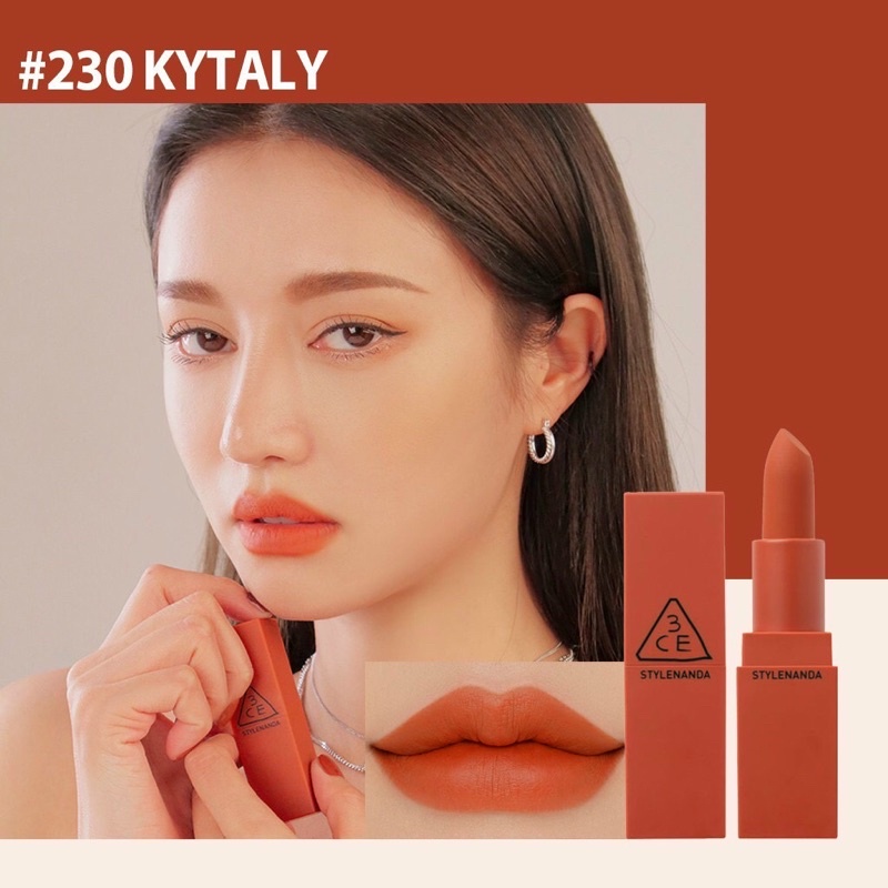 Son thỏi 3CE Matte Lip Color (113 114 115 … 909 - Đủ màu son thỏi 3CE mẫu Matte)