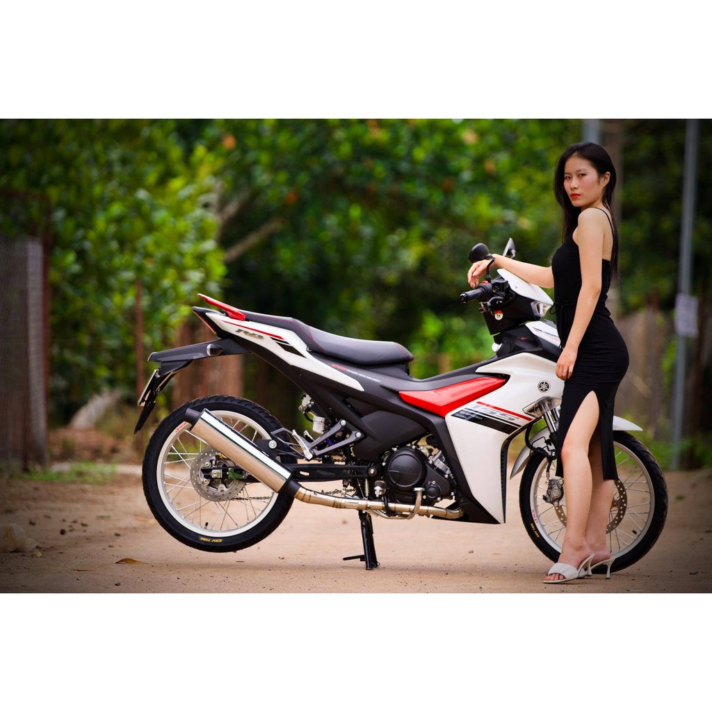 Bô Tăng CBR 150  Pô giã zin raider satria  winner sonic150 ex135 ex15 wave dream sirius( cổ 2 khúc )