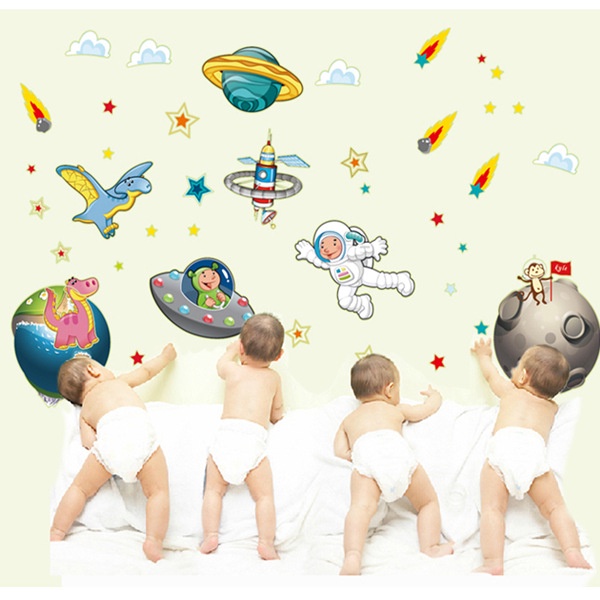 Decan dán tường, decan hình vũ trụ có phát quang ban đêm ABQ9611