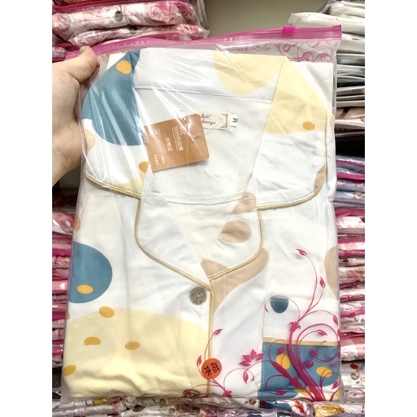 Pijama, Bộ Ngủ Nữ cotton thun ngắn tay quần dài CDCP01