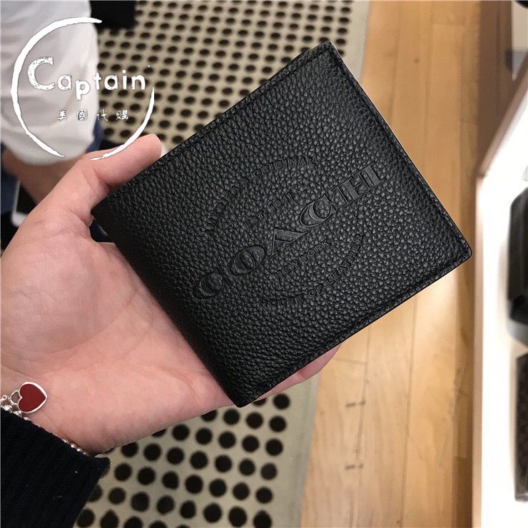 COACH  Ví Da Nam Gập Đôi Thời Trang 74993 74991 Giá Đỡ