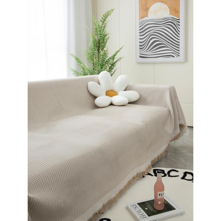 Vỏ Bọc Ghế Sofa Bằng Vải Cotton Màu Trơn Không Trượt