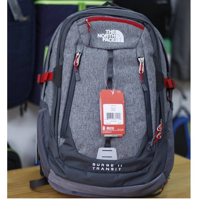 Balo The north Face Surge II Transit MÀU XÁM ĐỎ