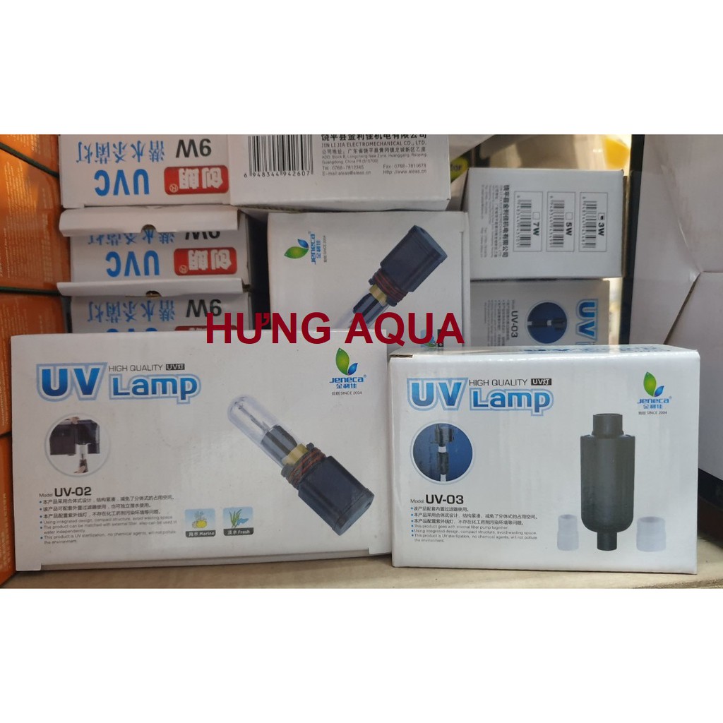 Đèn UV diệt tảo, rêu cho hồ cá với công suất đèn UV 3.5W, 5W, 7W-9W