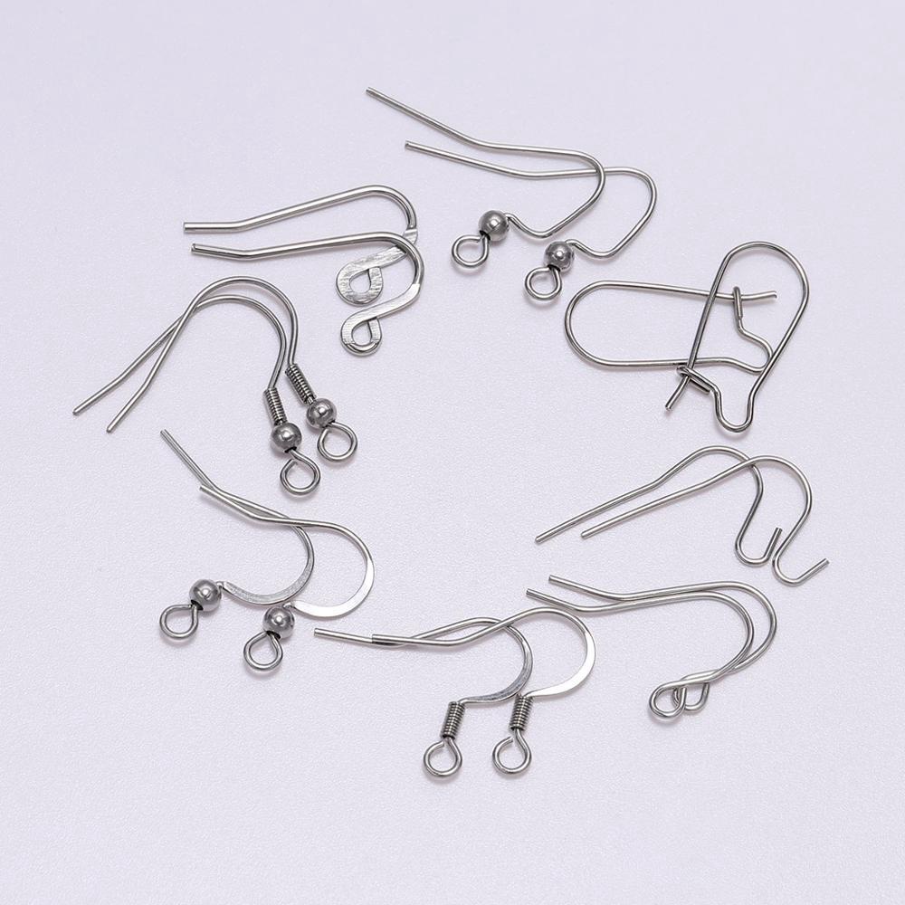 Set 20/ 50 móc St.kunkka làm bông tai hình số 9 bằng thép không gỉ DIY thời trang