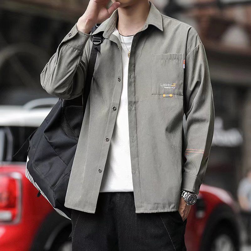 Áo Khoác Sơ Mi Tay Dài Thời Trang Xuân Thu Trẻ Trung Cho Nam