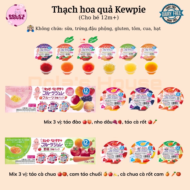 THẠCH TRÁI CÂY 70Gx3 CHO BÉ TỪ 1 TUỔI