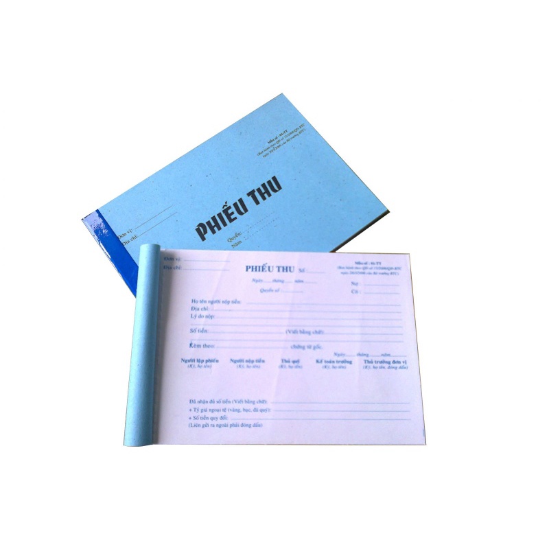 PHIẾU THU 1 LIÊN THƯỜNG 45 TỜ 13X19