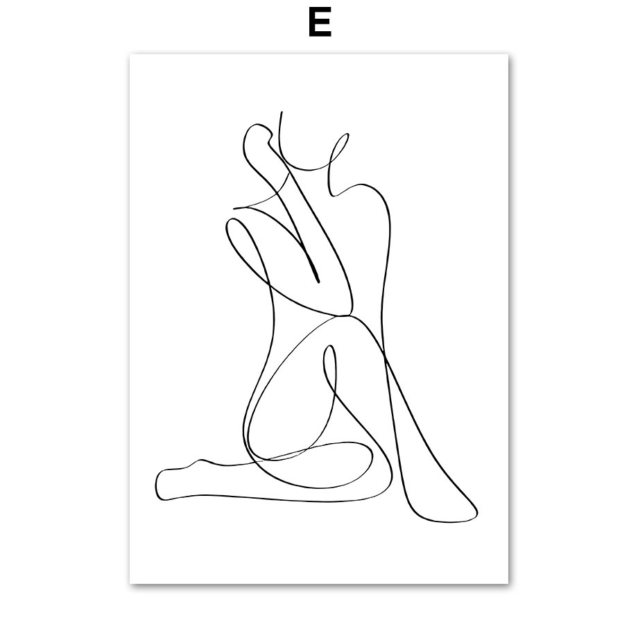 Tranh Vải Bạt Treo Tường In Hình Cô Gái Trừu Tượng Trang Trí Phòng Khách Phong Cách Bắc Âu