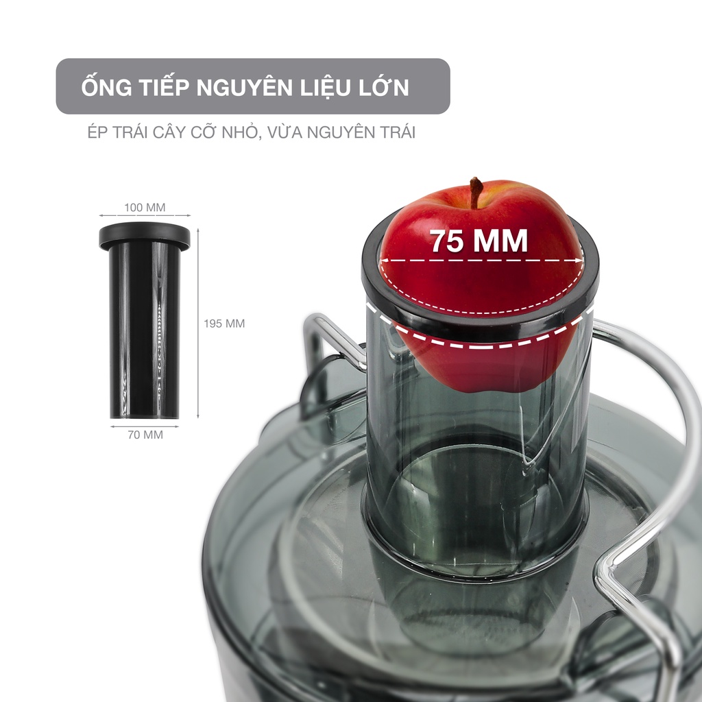 Máy Ép Trái Cây LEBENLANG công suất 800W, dung tích 1100ml, bảo hành 24 tháng - LBEJ3468