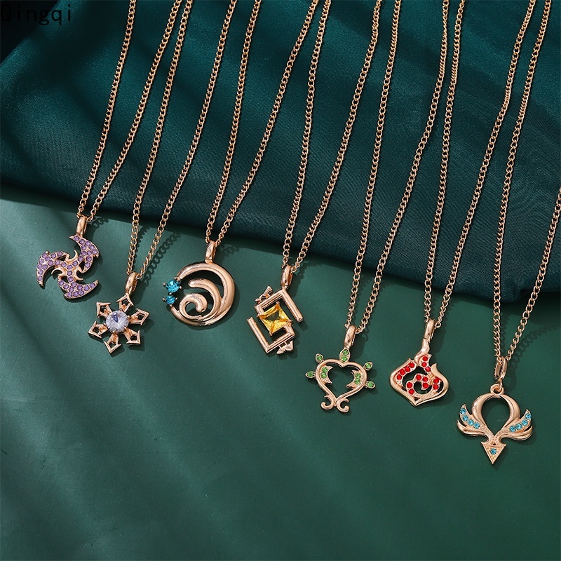 Vòng cổ Hợp Kim Mặt Hình Anime Genshin Va Chạm Geo Anemo Pyro Kazuha Tartaglia 21 Kiểu Dễ Thương Làm Quà Tặng Cho Bạn Bè