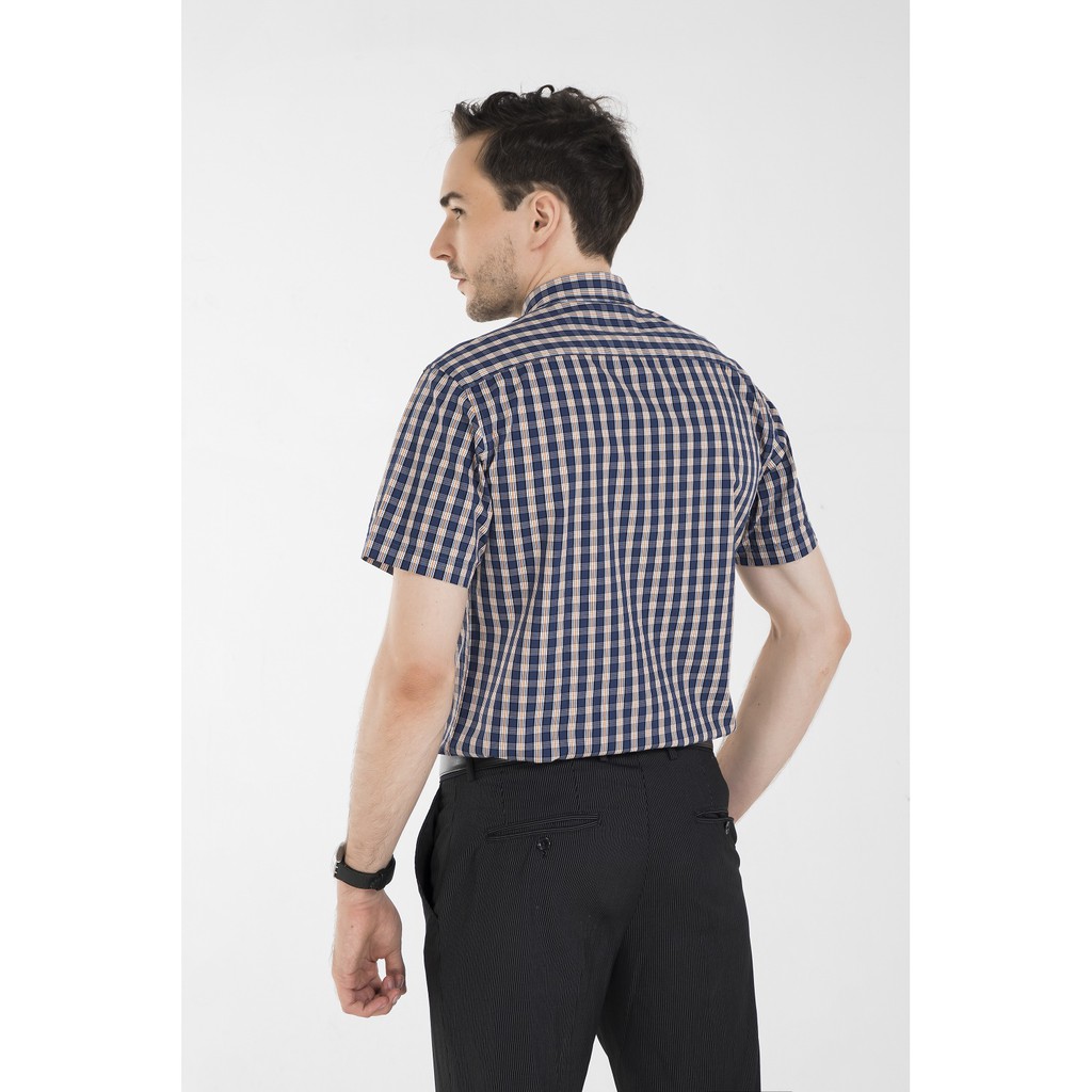 Áo sơ mi nam DARNELL, áo tay ngắn kẻ caro chất cotton cao cấp bền đẹp DN0041 | BigBuy360 - bigbuy360.vn