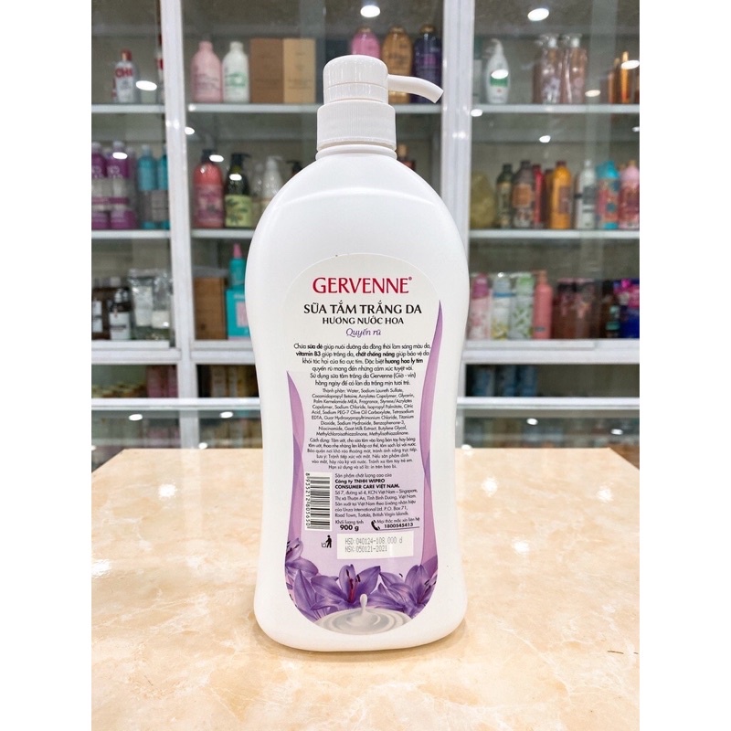Sữa Tắm Gervenne Hương Nước Hoa Dưỡng Da Sáng Mịn Chính Hãng Công Ty