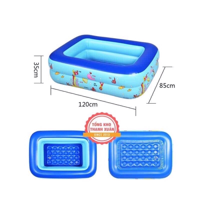 Bể Bơi Phao Trong Nhà Nhiều Tầng Cho Trẻ Em, Hồ Bơi Tắm Cho Bé Dày Dặn, Bền Đẹp, ĐÁY 2 LỚP CHỐNG TRƯỢT