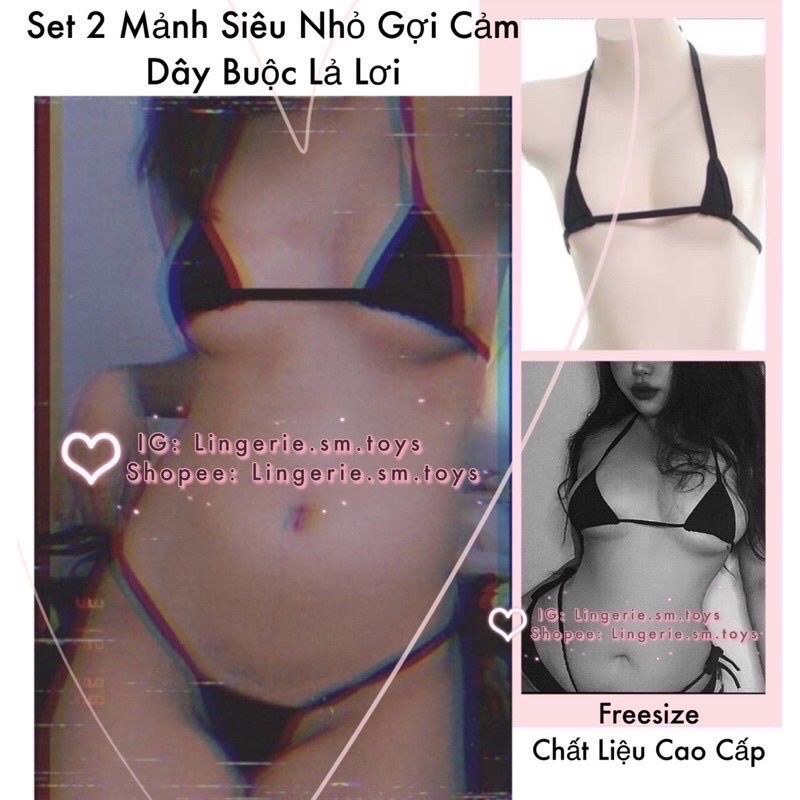 Set 2 mảnh siêu nhỏ quyến rũ nhiều màu sắc