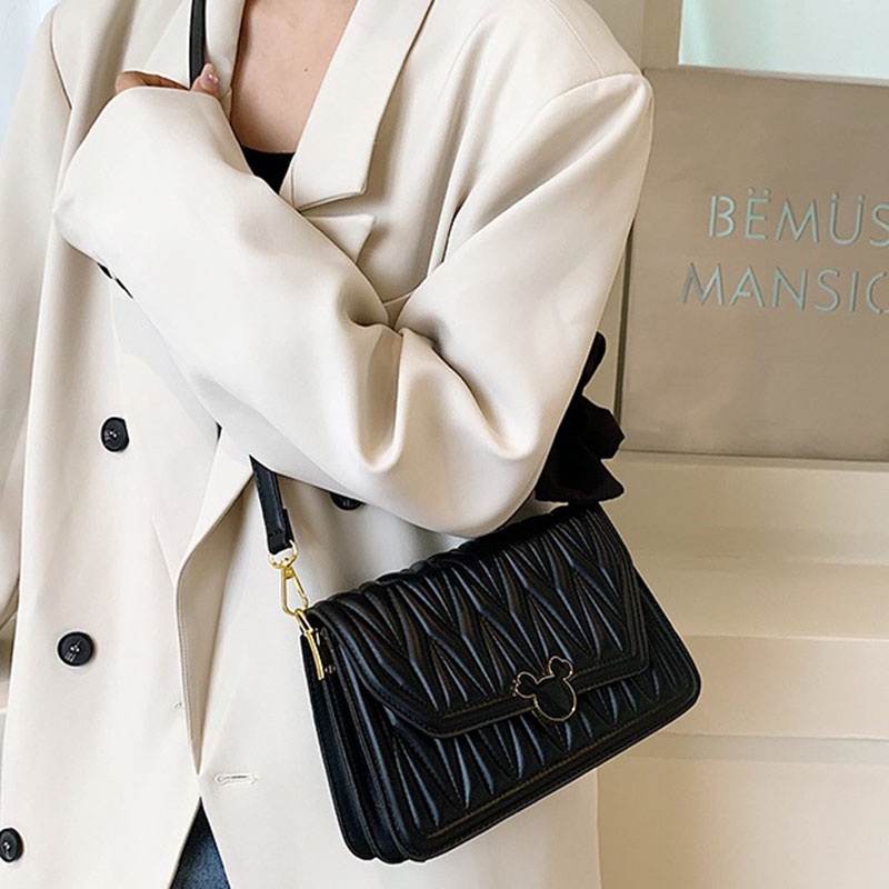 Túi Đeo Chéo Hình Vuông Nhỏ Kết Cấu niche Chất Lượng Cao Dễ Phối Đồ Thời Trang Cho Nữ