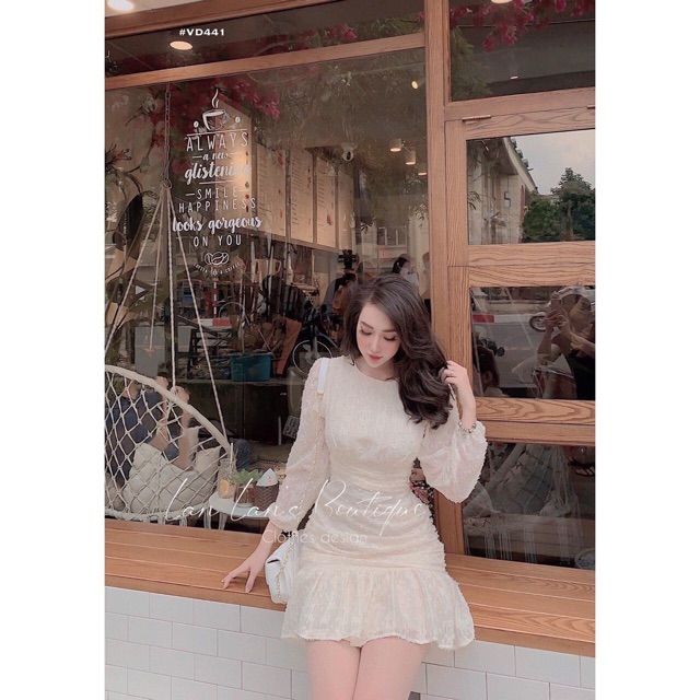 VÁY NHÚM HOA NỔI 3D ĐUÔI CÁ | BigBuy360 - bigbuy360.vn