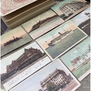 Sticker ảnh postcard cũ retro color