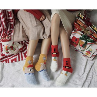 Set quà tặng NOEL tất lông cừu nữ