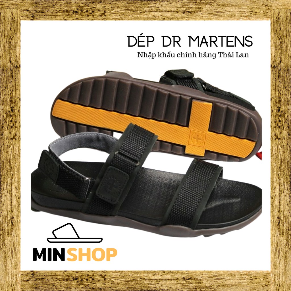 Dép nam quai ngang, quai hậu chính hãng Dr Martens S1, màu đen