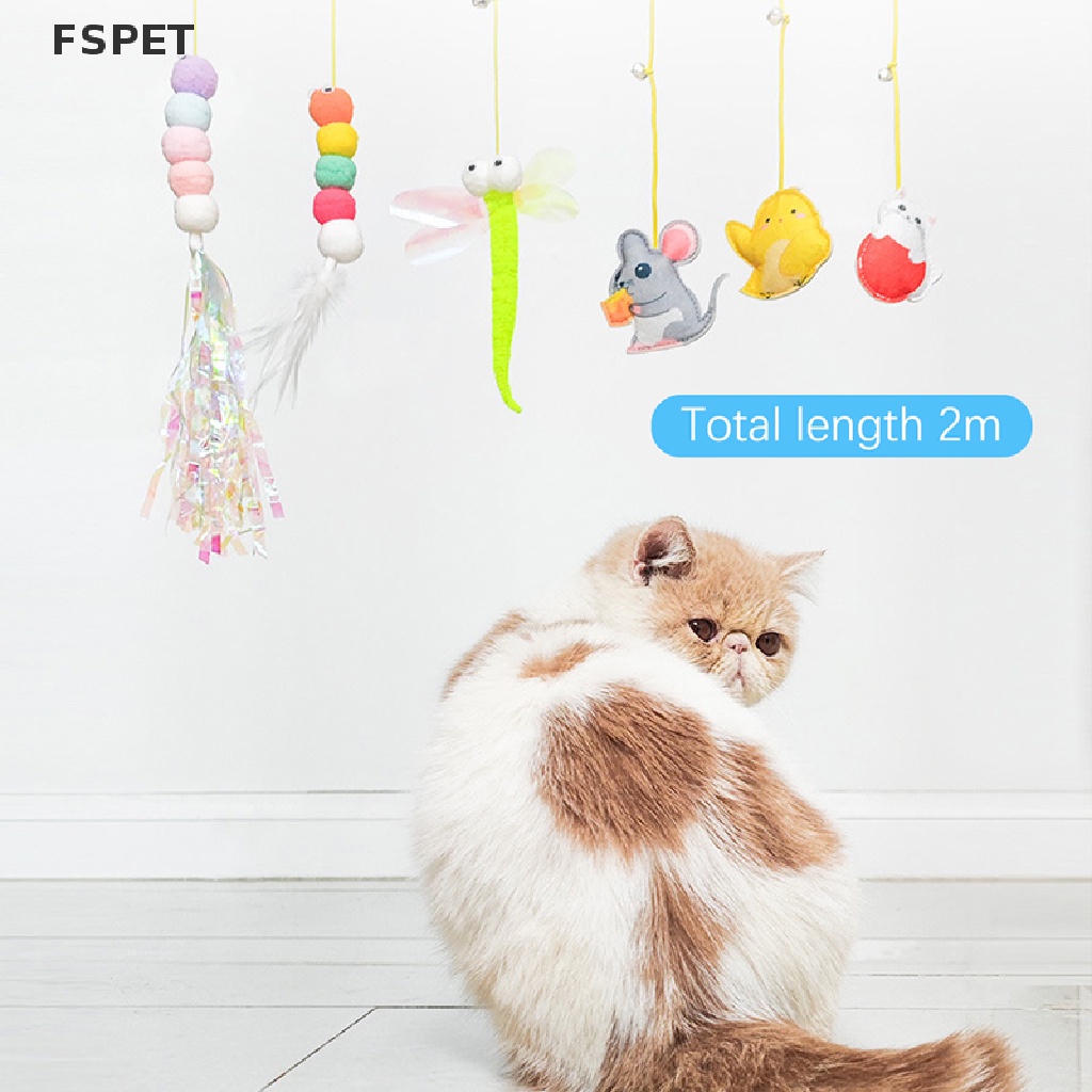 Đồ Chơi Tương Tác Tự Dính Hình Sâu Bướm Có Dây Thừng Treo Cửa Cho Mèo Cưng