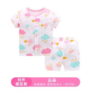 Bộ Cotton Giấy Tay Cộc Hàng Quảng Châu Cho Bé Trai/Gái