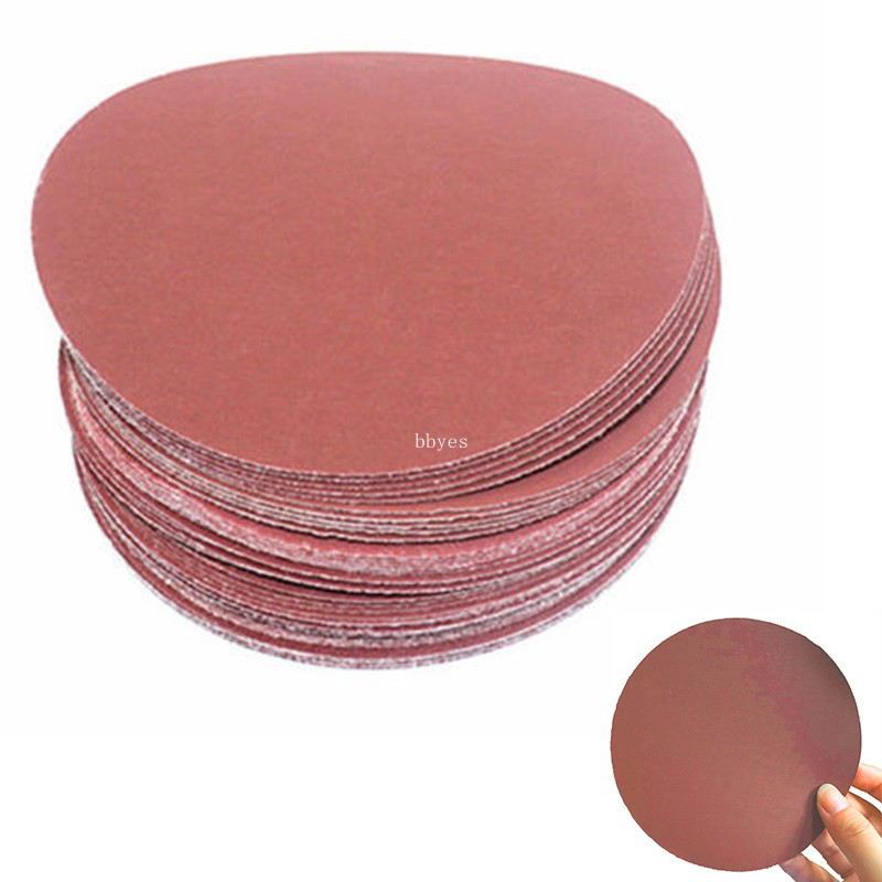 Bộ 40 dĩa chà nhám 5 inch 125mm chuyên dùng đánh bóng gỗ tiện lợi