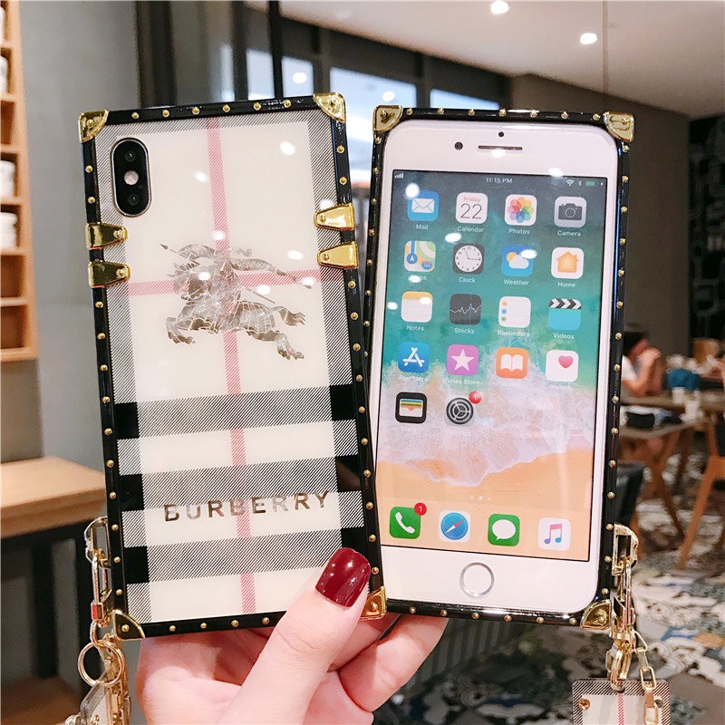 Ốp Điện Thoại Mềm In Logo Thời Trang Kèm Dây Đeo Cho iphone 15 14 13 12 11 pro max xr xs max 6 7 8 plus